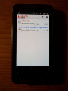 UbuntuOne auf dem Smartphone