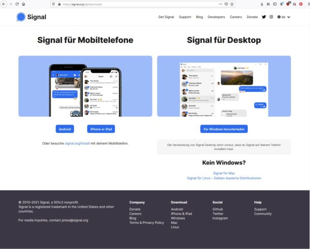 signal messenger for desktop